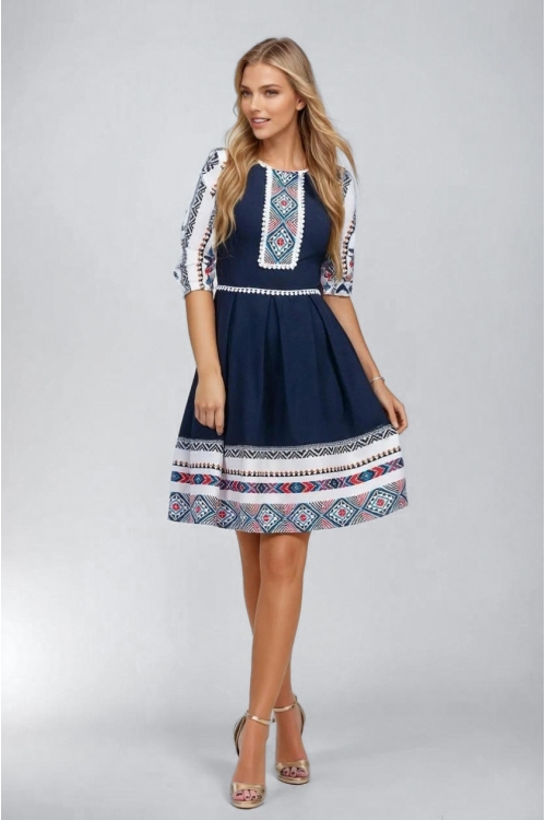 [38-44] Precomanda - Rochii Angro cu motive traditionale - Alexandra 91381B